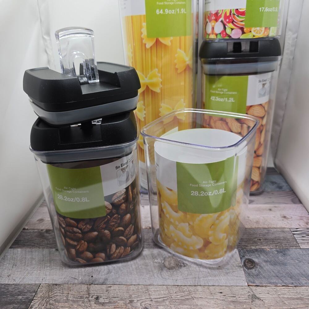 Air Tight Food Storage Containers Set 6 Piece Kitchen Pantry Organization New - Picture 4 of 4